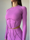 Long-sleeved top FITRUN Long Sleeve-Corset Versa "Fuchsia VE"