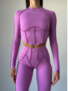 Long-sleeved top FITRUN Long Sleeve-Corset Versa "Fuchsia VE"