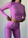 Long-sleeved top FITRUN Long Sleeve-Corset Versa "Fuchsia VE"