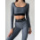 Shortened Rashguard FITRUN Rashguard Bliss "Silver"