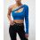 Shortened Rashguard FITRUN Rashguard Racy "Total Blue"