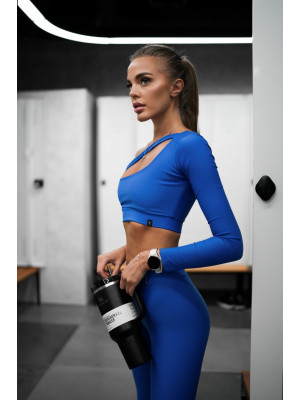 Укорочений рашгард FITRUN Rashguard Racy "Total Blue"