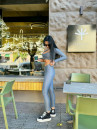 Укороченный рашгард FITRUN Rashguard Racy "Total Silver"