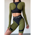 Shortened Rashguard FitRun Rashguard NICE "Khaki Relief" 