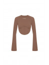 Long-sleeved top FITRUN Long Sleeve-Corset DISCO Versa "Sand VE"