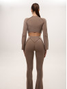 Long-sleeved top FITRUN Long Sleeve-Corset DISCO Versa "Sand VE"