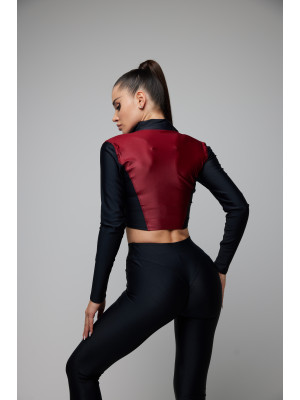 Рашгард FITRUN Rashguard Cropped ZIP "Wine Blaze"