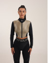 FITRUN Long Sleeve Cropped ZIP Top "Beige Blaze"