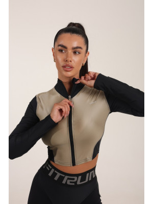 Рашгард FITRUN Rashguard Cropped ZIP "Beige Blaze"
