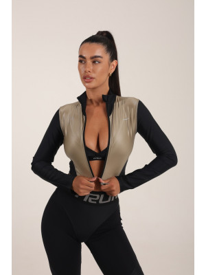 Рашгард FITRUN Rashguard Cropped ZIP "Beige Blaze"