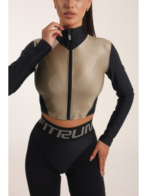 Рашгард FITRUN Rashguard Cropped ZIP "Beige Blaze"