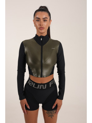 Рашгард FITRUN Rashguard Cropped ZIP "Khaki Blaze"