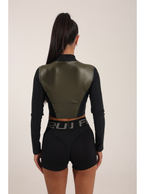 Рашгард FITRUN Rashguard Cropped ZIP "Khaki Blaze"