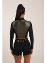 Рашгард FITRUN Rashguard Cropped ZIP "Khaki Blaze"