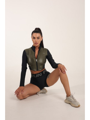 Рашгард FITRUN Rashguard Cropped ZIP "Khaki Blaze"