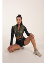 Рашгард FITRUN Rashguard Cropped ZIP "Khaki Blaze"