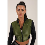 Рашгард FITRUN Rashguard Cropped ZIP "Olive Blaze"
