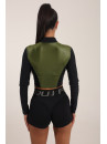 Рашгард FITRUN Rashguard Cropped ZIP "Olive Blaze"