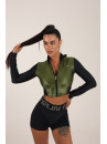 Рашгард FITRUN Rashguard Cropped ZIP "Olive Blaze"