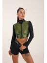Рашгард FITRUN Rashguard Cropped ZIP "Olive Blaze"