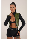 Рашгард FITRUN Rashguard Cropped ZIP "Olive Blaze"