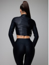 Long-sleeved top FITRUN Long Sleeve Cropped ZIP "Black Blaze"