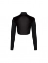 Long-sleeved top FITRUN Long Sleeve Cropped ZIP "Black Blaze"