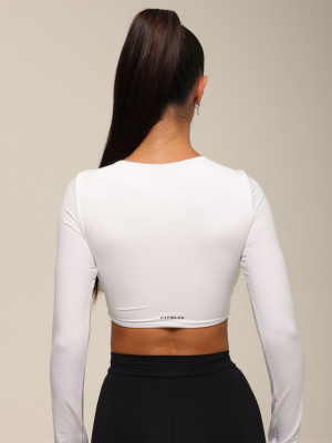 Топ з довгим рукавом FITRUN Long Sleeve YOGA "White VE"