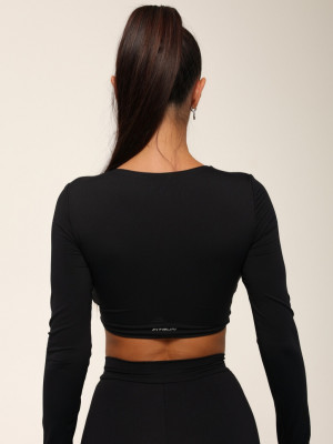 Топ з довгим рукавом FITRUN Long Sleeve YOGA "Black VE"