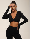 Long Sleeve Top FITRUN Long Sleeve YOGA "Black VE"