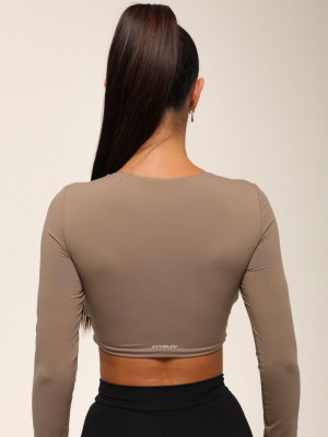 Топ з довгим рукавом FITRUN Long Sleeve YOGA "Sand VE"