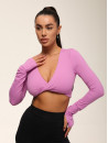 Long Sleeve Top FITRUN Long Sleeve YOGA "Fuchsia VE"