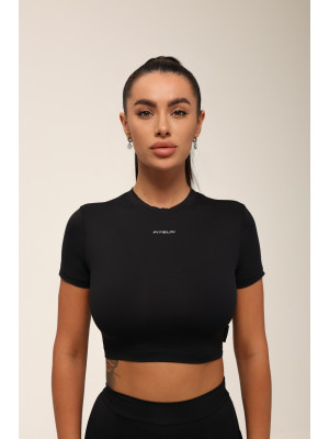 Футболка укорочена FITRUN T-shirt Short SKIN BASE "Black VE"