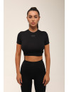 Футболка укорочена FITRUN T-shirt Short SKIN BASE "Black VE"