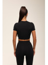Футболка укорочена FITRUN T-shirt Short SKIN BASE "Black VE"