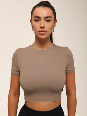 Футболка укорочена FITRUN T-shirt Short SKIN BASE "Sand VE"