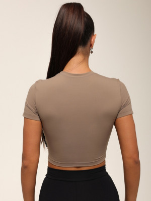 Футболка укорочена FITRUN T-shirt Short SKIN BASE "Sand VE"