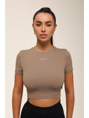 Футболка укорочена FITRUN T-shirt Short SKIN BASE "Sand VE"