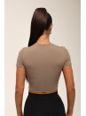 Футболка укорочена FITRUN T-shirt Short SKIN BASE "Sand VE"