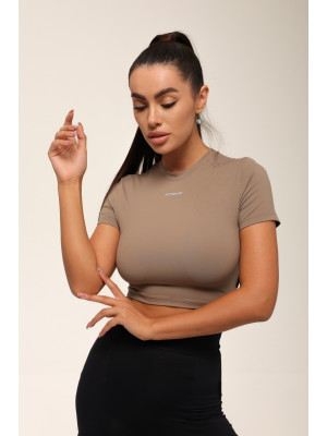 Футболка укорочена FITRUN T-shirt Short SKIN BASE "Sand VE"