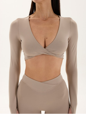 Топ з довгим рукавом FITRUN Long Sleeve YOGA "Latte NE"