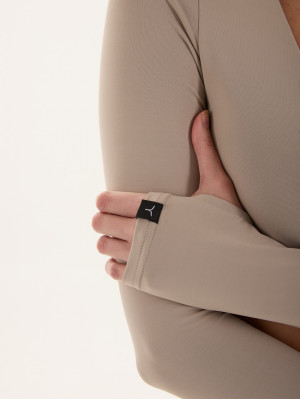 Топ з довгим рукавом FITRUN Long Sleeve YOGA "Latte NE"