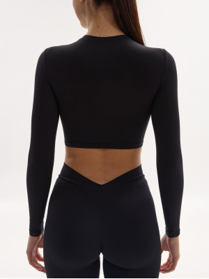 Топ з довгим рукавом FITRUN Long Sleeve SKIN BASE "Black VE"