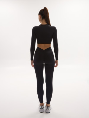 Топ з довгим рукавом FITRUN Long Sleeve SKIN BASE "Black VE"