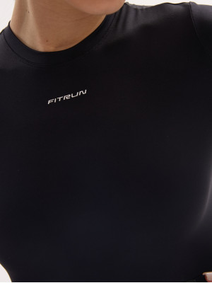Топ з довгим рукавом FITRUN Long Sleeve SKIN BASE "Black VE"