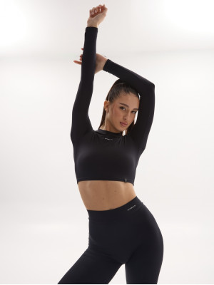 Топ з довгим рукавом FITRUN Long Sleeve SKIN BASE "Black VE"