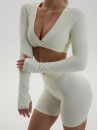 Топ з довгим рукавом FITRUN Long Sleeve YOGA "Oat Milk NE"
