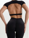 Футболка FITRUN Crop T-shirt Open "Black VE"