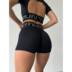 Shorts FITRUN Shorts Super Nuts "Total Black Relief"