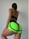 Шорти FITRUN Shorts Super Nuts "Neon Green Relief"